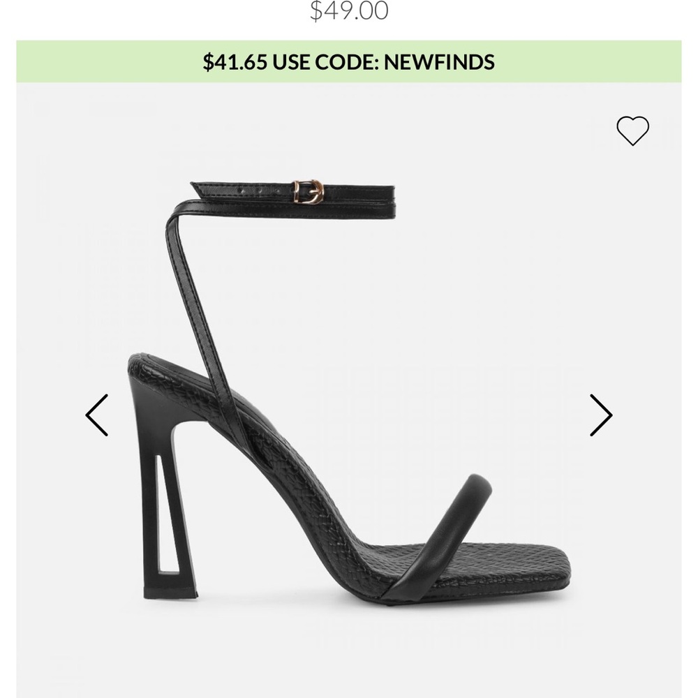 COPY - Brand New Never Worn Simmi London Inara Black Sculptural Heel Size 9 - Picture 4 of 8